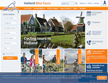 Tablet Screenshot of hollandbiketours.com